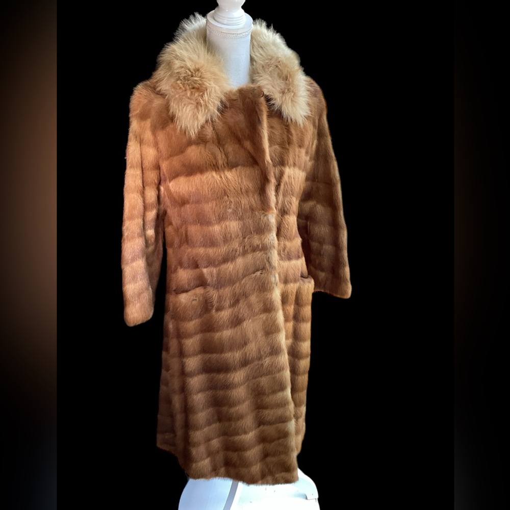 Vintage Golden Amber Dyed Mink Coat
